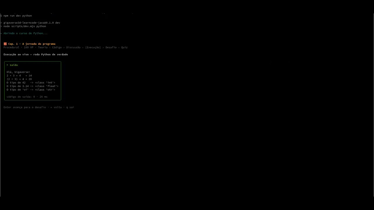 Gigaverse3D learnCode: Python